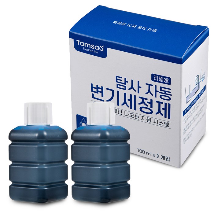 탐사 자동변기세정제 리필, 100ml, 2개 대표 이미지 - 변기 세정제 추천