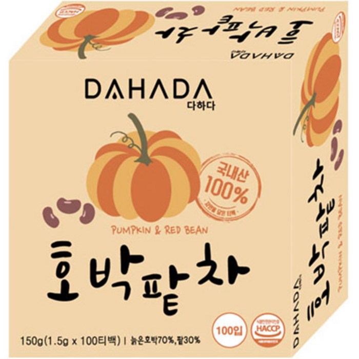 다하다 호박팥차, 1.5g, 100개입, 1개 대표 이미지 - 국산차 추천