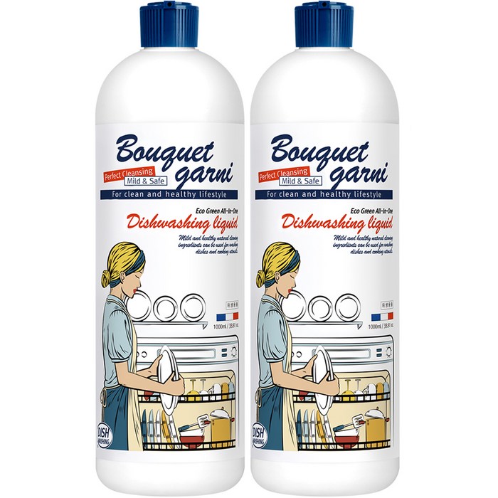 부케가르니 에코 그린 액체 식기세척기 세제, 1000ml, 2개 대표 이미지 - 부케가르니 추천