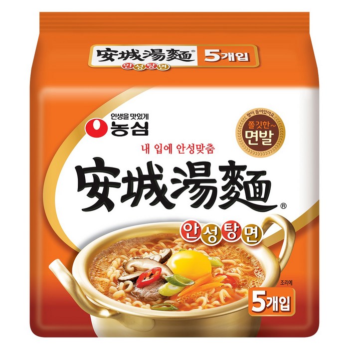 농심 안성탕면 125g, 5개 대표 이미지 - 봉지라면 추천