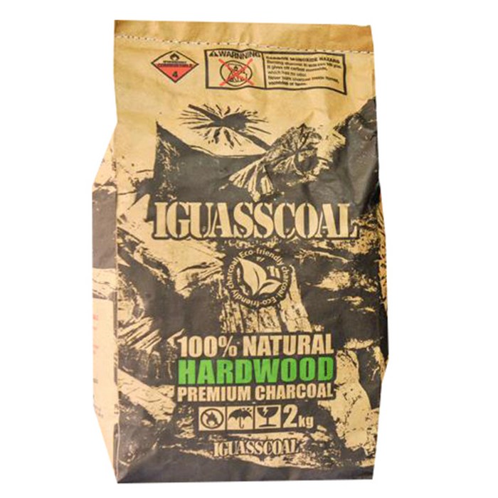 이과스콜 100% NATURAL HARDWOOD PREMIUM CHARCOAL 캠핑용 숯, 2kg, 1개 대표 이미지 - 바베큐 참숯 추천