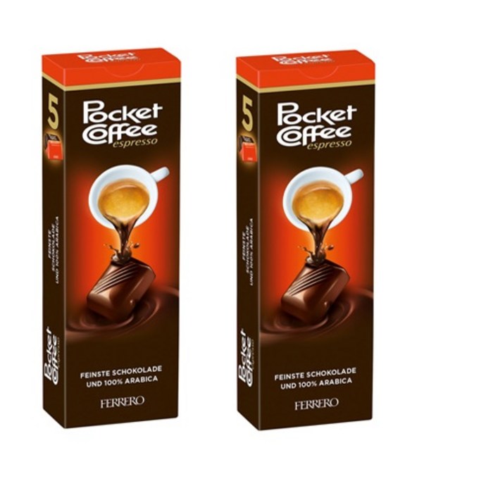 페레로 포켓커피 초콜릿 5p, 62g, 2개 대표 이미지 - 다크초콜릿 추천