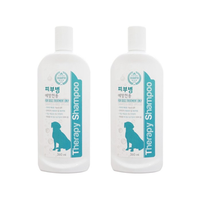 예삐 반려견 테라피 샴푸 피부병예방, 360ml, 2개입 대표 이미지 - 강아지 린스 컨디셔너 추천