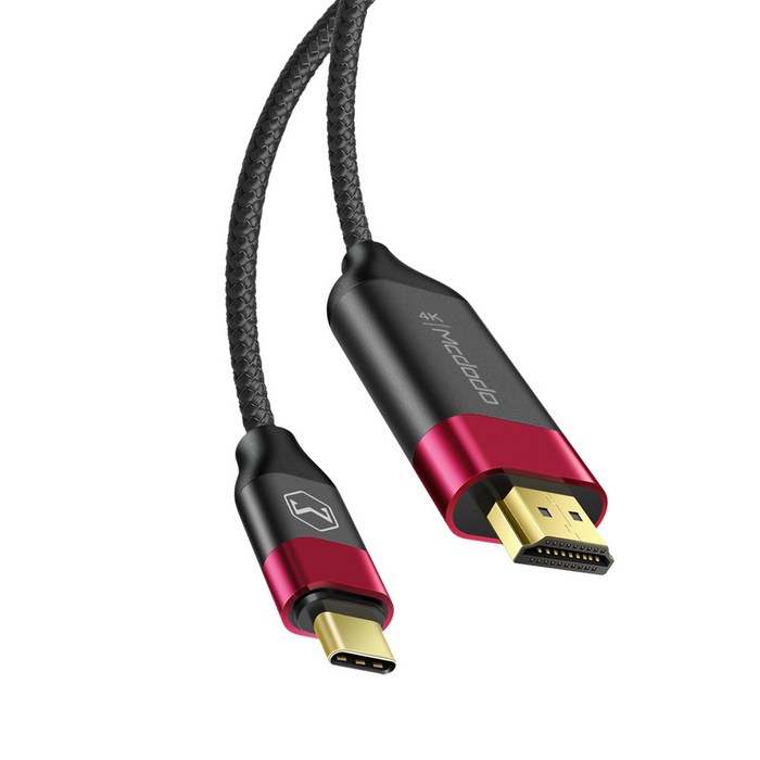 [Mcdodo] 맥도도 C타입 to HDMI 미러링 케이블, 레드, 1개 대표 이미지 - 미러링 케이블 추천