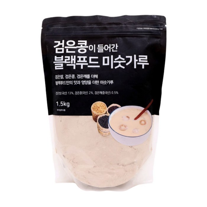 태광선식 검은콩이 들어간 블랙푸드 미숫가루, 1.5kg, 1개 대표 이미지 - 미숫가루 추천