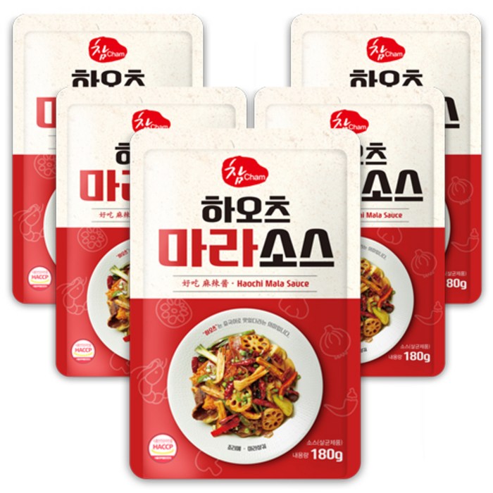 참소스 하오츠 마라소스, 180g, 5개입 대표 이미지 - 마라탕 소스 추천