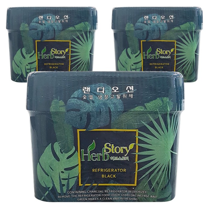 허브스토리 대용량 냉장고 탈취제 숯젤, 260g, 3개 대표 이미지 - 냉장고 탈취제 추천