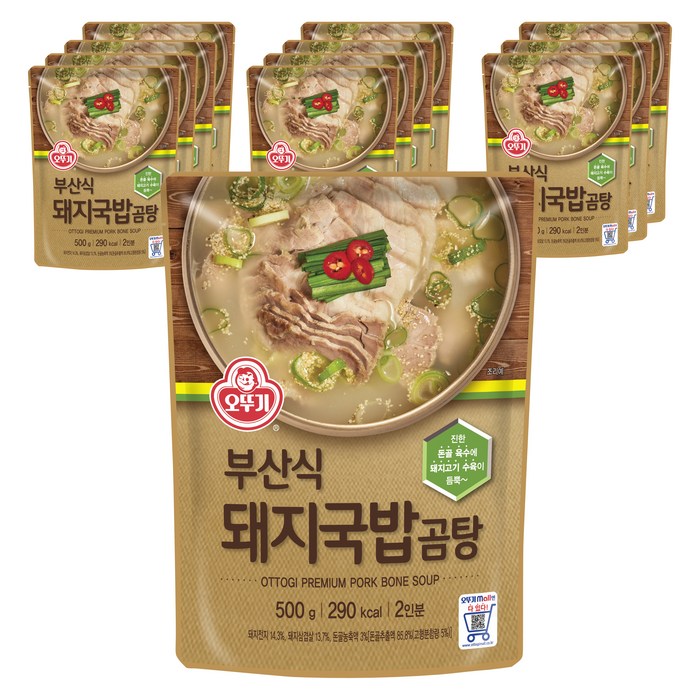 오뚜기 부산식 돼지국밥 곰탕, 500g, 12개 대표 이미지 - 소머리국밥 추천
