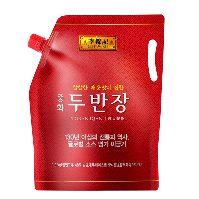 이금기 중화 두반장 스파우트팩, 1.9kg, 1개 대표 이미지 - 이금기 소스 추천