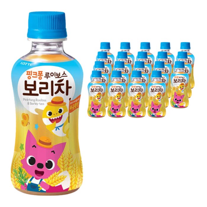 롯데칠성음료 핑크퐁 루이보스 보리차, 230ml, 20개 대표 이미지 - 보리차 음료수 추천