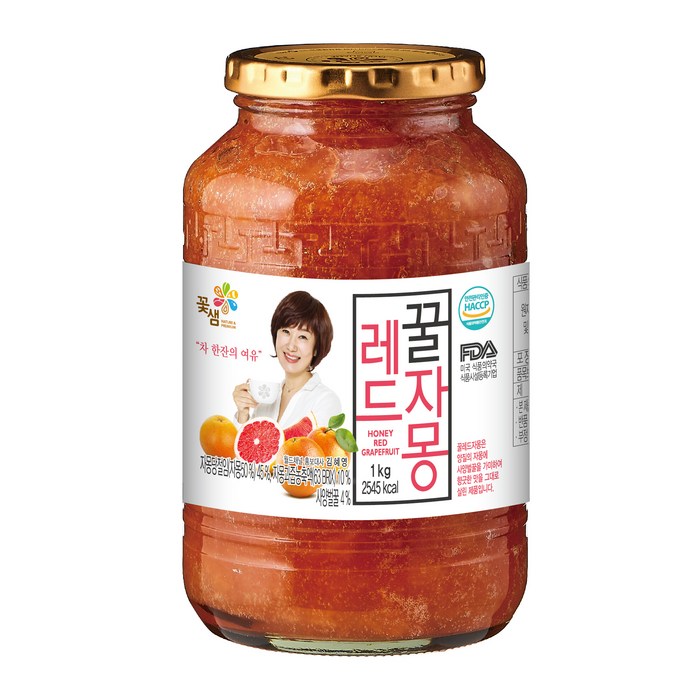 꽃샘식품 꿀레드자몽차, 1kg, 1개 대표 이미지 - 감기에 좋은 차 추천