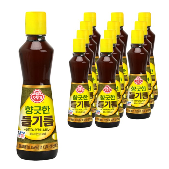 오뚜기 향긋한 들기름, 320ml, 12개 대표 이미지 - 들기름 추천