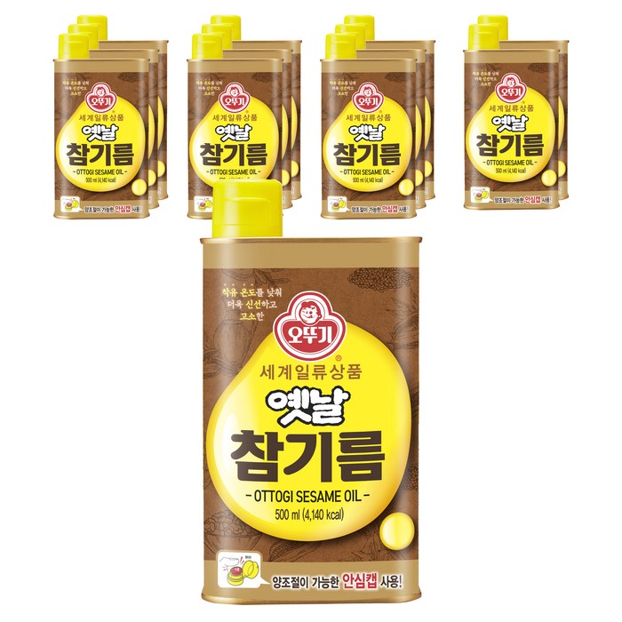 오뚜기 옛날참기름, 500ml, 12개 대표 이미지 - 참기름 추천