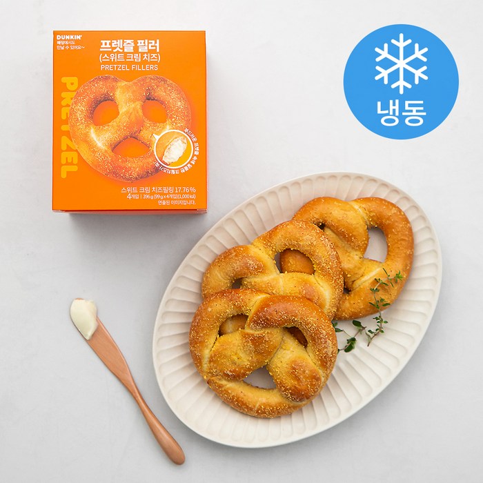 프렛즐 필러 스위트 크림치즈 (냉동), 99g, 4개 대표 이미지 - 크림빵 추천