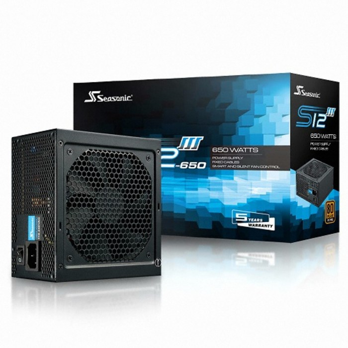 시소닉 ATX S12III Bronze SSR-650GB3 Single Rail 대표 이미지 - 컴퓨터 파워 추천
