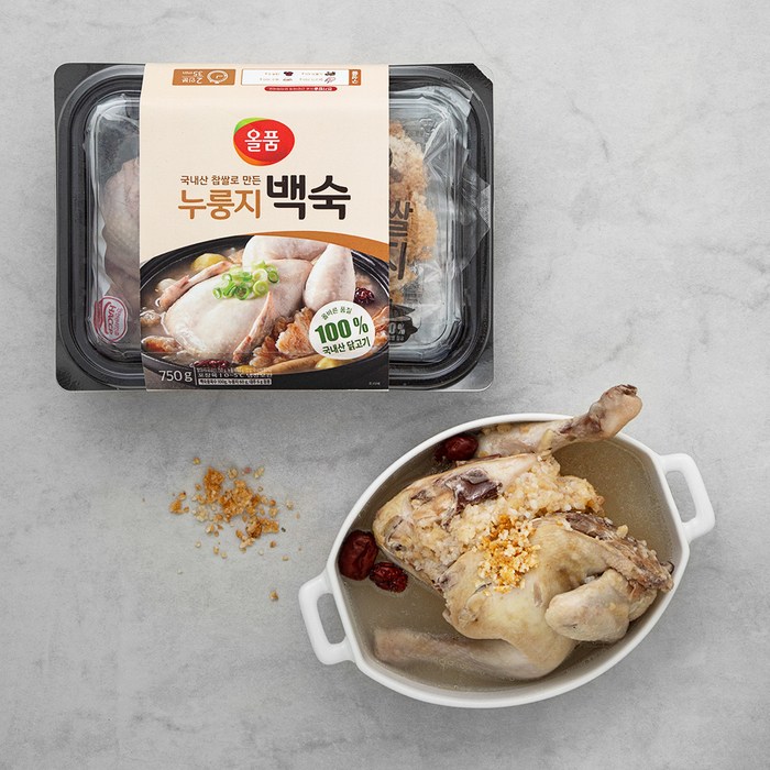 올품 누룽지백숙, 750g, 1팩 대표 이미지 - 삼계탕 추천