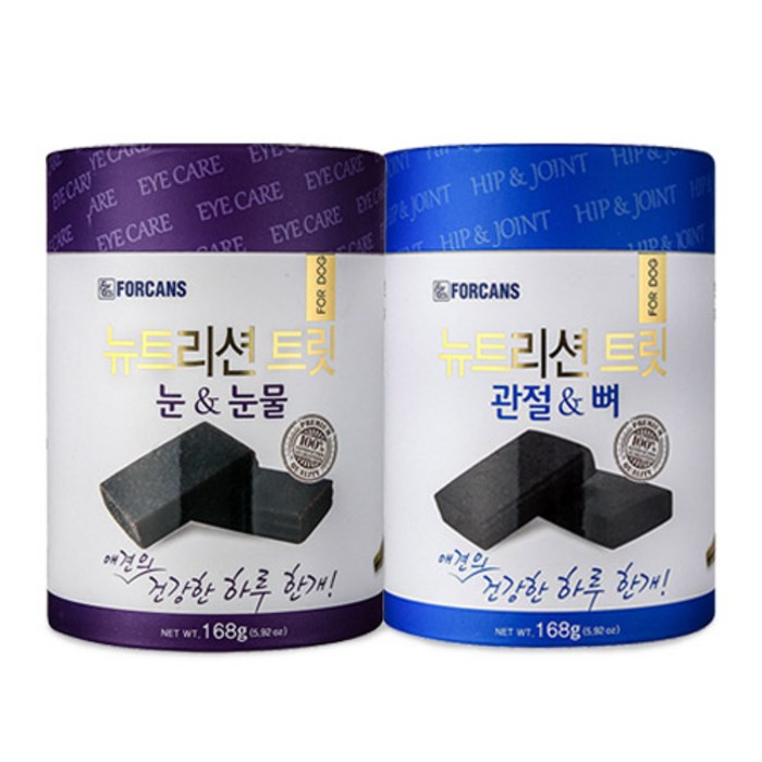 포켄스 뉴트리션 강아지 트릿 168g x 2종, 눈앤눈물, 관절앤뼈, 1세트 대표 이미지 - 강아지 관절 영양제 추천
