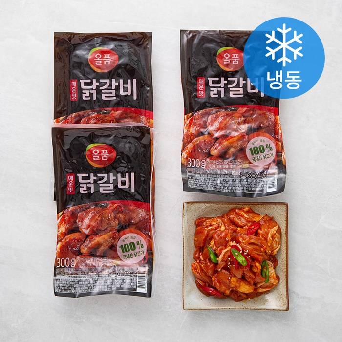 올품 닭갈비 매운맛 (냉동), 300g, 3개 대표 이미지 - 닭갈비 추천