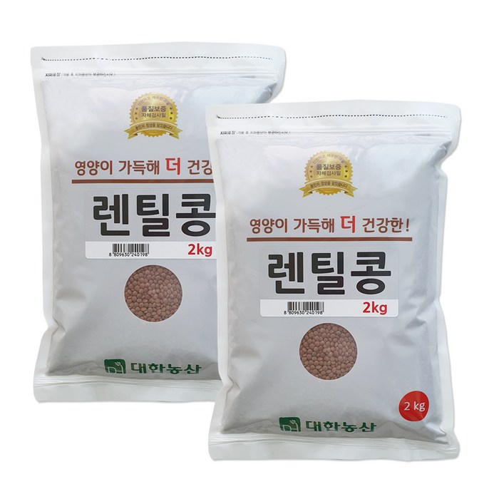 대한농산 렌틸콩, 2kg, 2개 대표 이미지 - 렌틸콩 추천