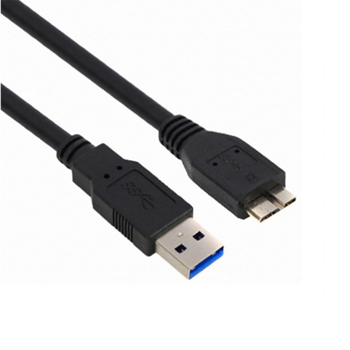 USB 연장케이블 연장선 미니5핀 외장하드 USB3.0 마이크로B, 1개, 0.5m 대표 이미지 - 외장하드 케이블 추천