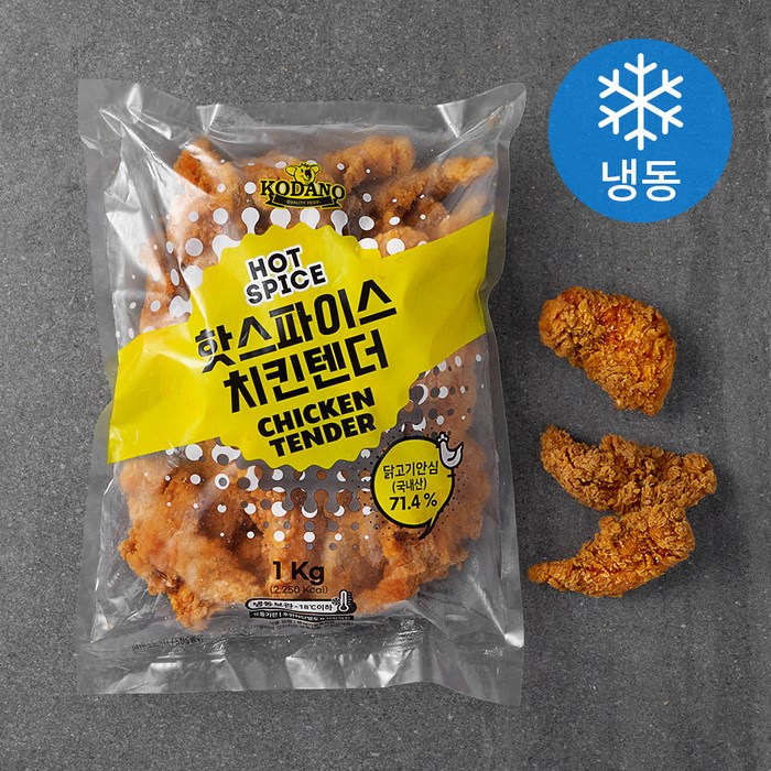 코다노 핫스파이스 치킨텐더 (냉동), 1kg, 1개 대표 이미지 - 치킨텐더 추천