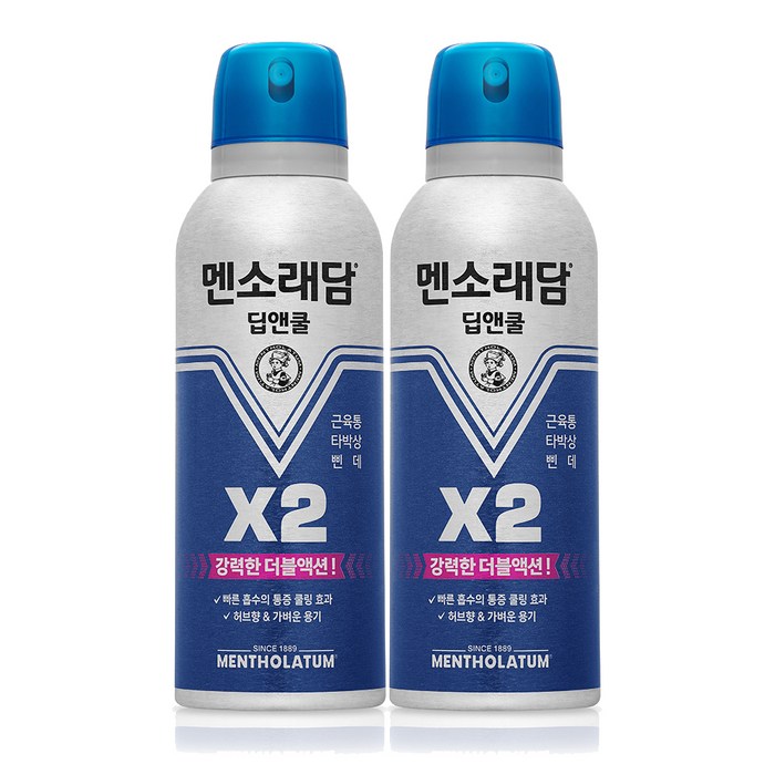 멘소래담 딥앤쿨 에어로솔 스프레이파스 150ml, 1개입, 2개 대표 이미지 - 근육통 추천