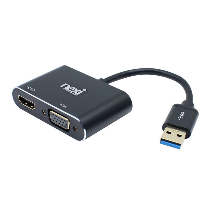 넥시 USB 3.0 to HDMI VGA 멀티 컨버터, NX-U30HDV