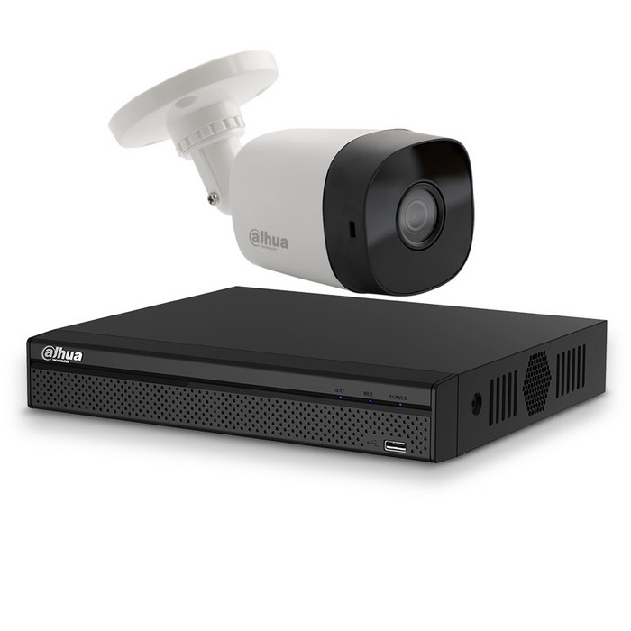 다후아 방범용 CCTV 실외 감시 뷸렛카메라 설치세트 HDD 1TB, 녹화기(DH-XVR5104HS-X1), 실내 뷰렛 카메라(DH-HAC-B1A21N)