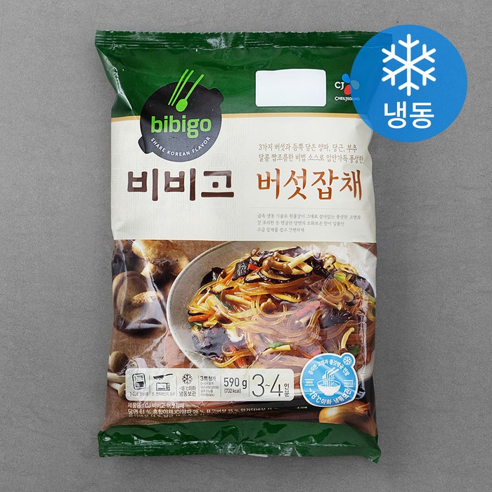 비비고 버섯잡채 (냉동), 590g, 1개 대표 이미지 - 잡채 추천