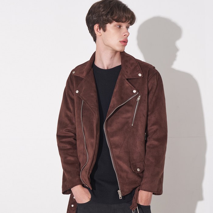 브이투 남성용 416 OVERFIT SUEDE RIDER JACKET 대표 이미지 - 남자 라이더자켓 추천