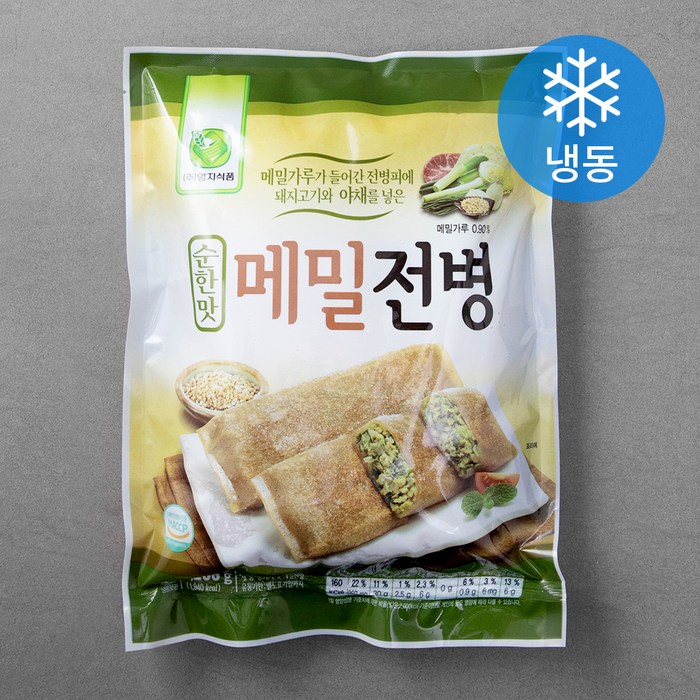 엄지식품 순한맛 메밀 전병 (냉동), 1.2kg, 1개 대표 이미지 - 메밀전병 추천