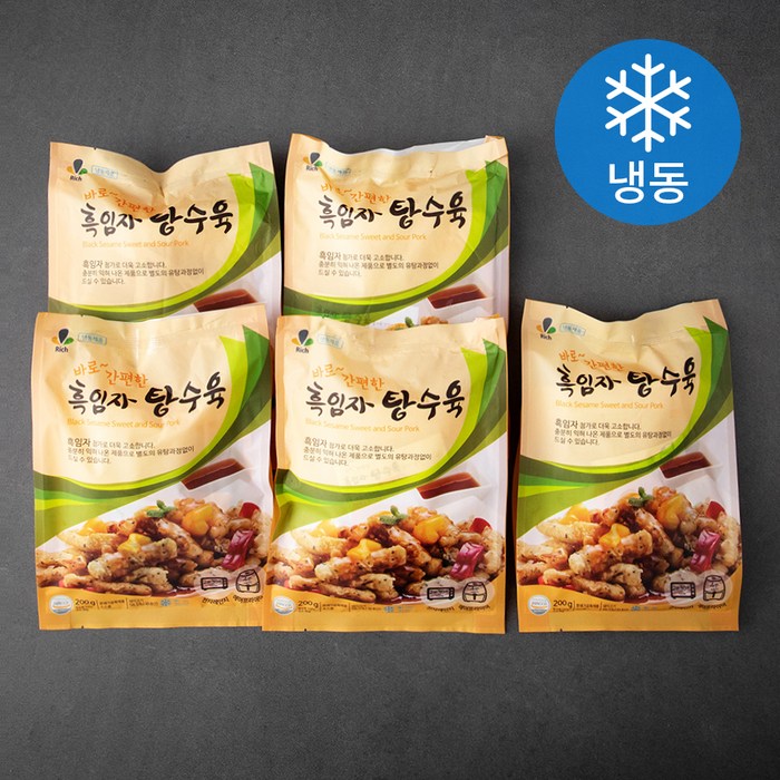 바로 간편한 흑임자 탕수육 (냉동), 200g, 5개 대표 이미지 - 냉동 탕수육 추천