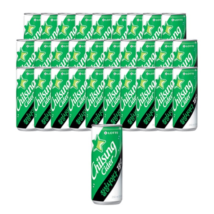 롯데 칠성사이다 제로, 250ml, 30개 대표 이미지 - 제로 탄산음료 추천