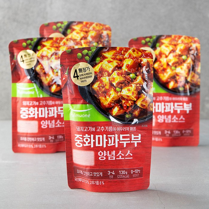 풀무원 마파두부소스, 130g, 4입 대표 이미지 - 두부 추천