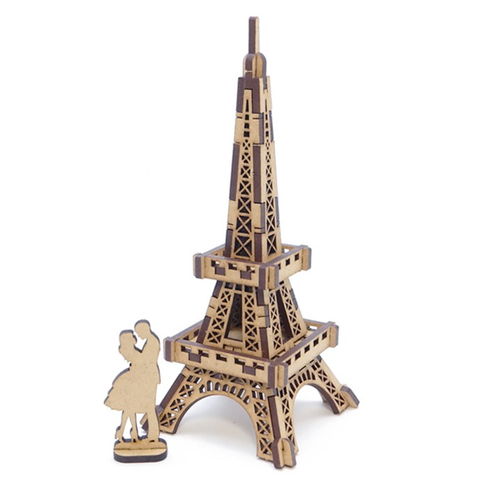 3D 입체 나무퍼즐 에펠탑 만들기, 혼합색상, 26피스 대표 이미지 - 에펠탑 추천