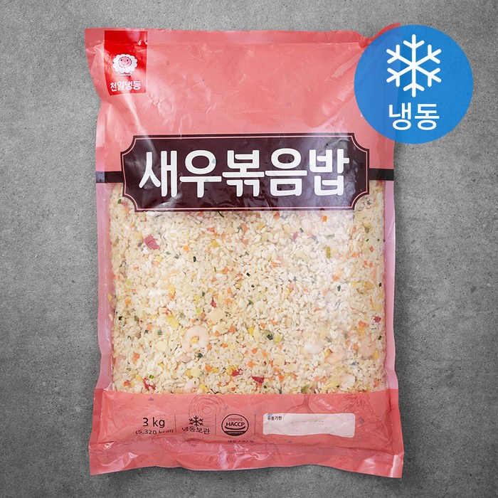 천일식품 새우 볶음밥 (냉동), 3kg, 1개 대표 이미지 - 점심 도시락 추천