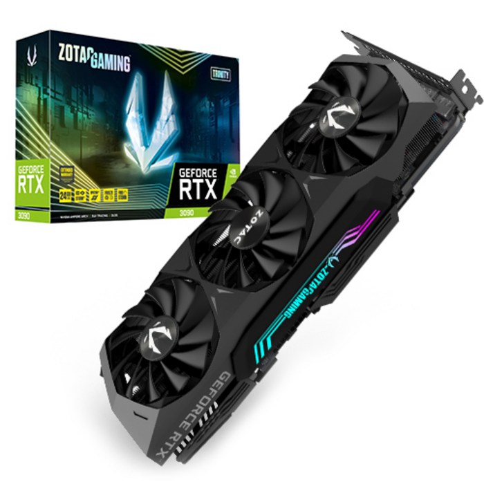 ZOTAC GAMING Geforce RTX 3090 그래픽카드 Trinity D6X 24GB 대표 이미지 - 딥러닝 GPU 추천