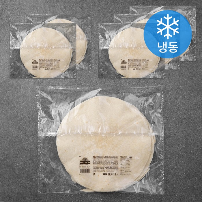 세미원 밀 또띠아 25cm 12입 (냉동), 774g, 6개 대표 이미지 - 또띠아 추천