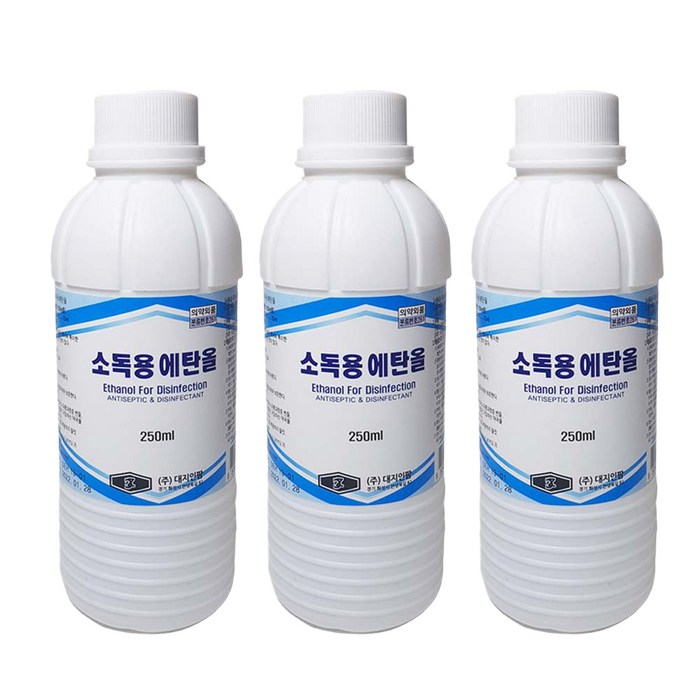 대지인팜 소독용 에탄올 250ml, 3개 대표 이미지 - 알콜 추천