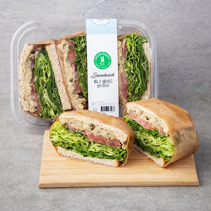 그린래빗 튜나 샐러드 샌드위치 140g x 3개입, 420g, 1개 대표 이미지 - 대만 샌드위치 추천