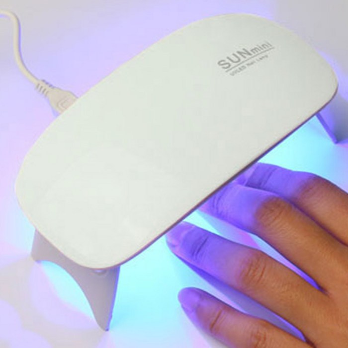 네일스케치 썬미니 LED UV 휴대용 젤네일 램프 6W, 화이트, 1개 대표 이미지 - 젤 램프 추천