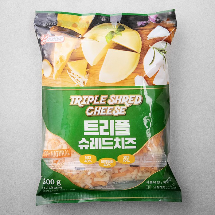 보꼬네 트리플 슈레드 치즈, 500g, 1개 대표 이미지 - 슈레드 치즈 추천