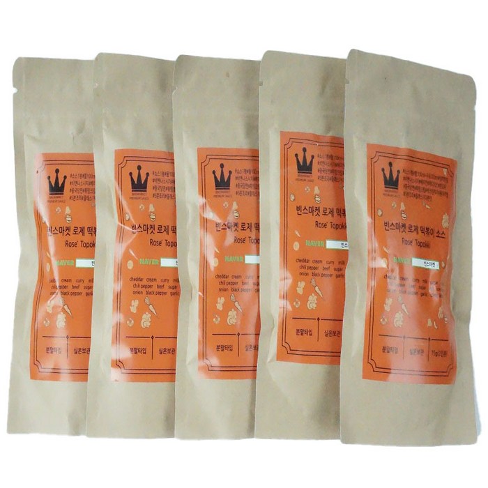 빈스마켓 로제 떡볶이소스, 75g, 5개 대표 이미지 - 로제 떡볶이 추천