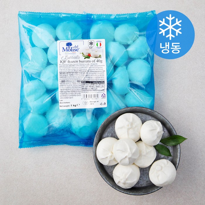 달몰리스 IQF 부라타 크림치즈 (냉동), 1kg, 1팩 대표 이미지 - 부라타 치즈 추천
