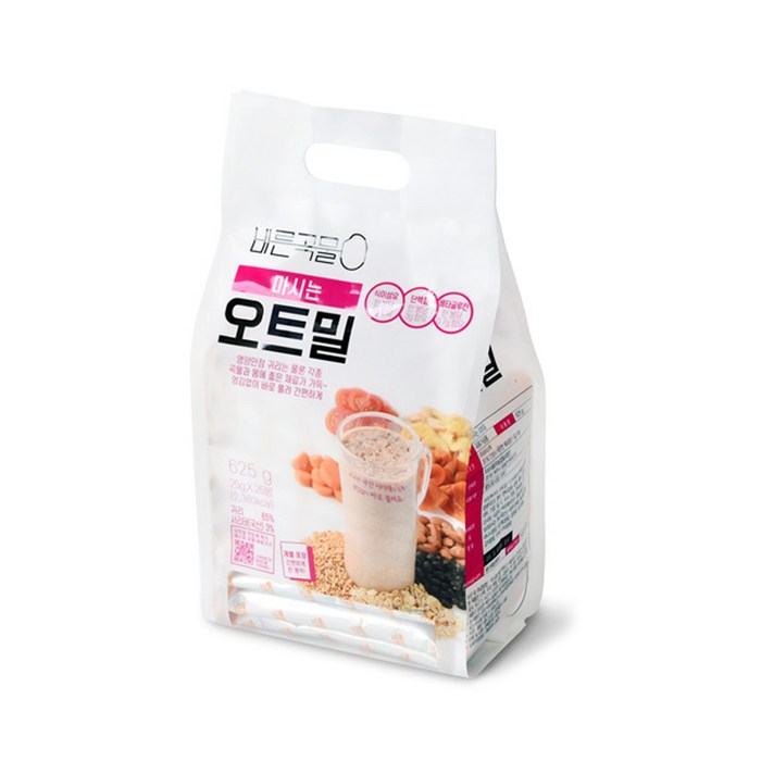바른곡물 마시는 오트밀 25p, 625g, 1개 대표 이미지 - 오트밀 쉐이크 추천