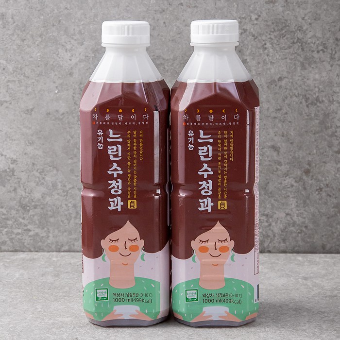 유기가공식품 인증 차를달이다 느린 수정과, 1000ml, 2개 대표 이미지 - 후식 음료 추천