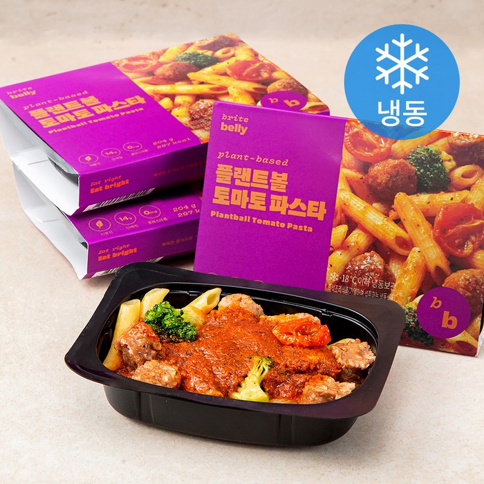 올가니카 플랜트볼 토마토 파스타 (냉동), 204g, 4입 대표 이미지 - 비건푸드 추천