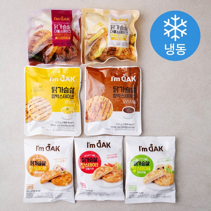 아임닭 스테이크 실속 패키지 100g x 7종 세트 (냉동), 1세트 대표 이미지 - 아임닭 추천
