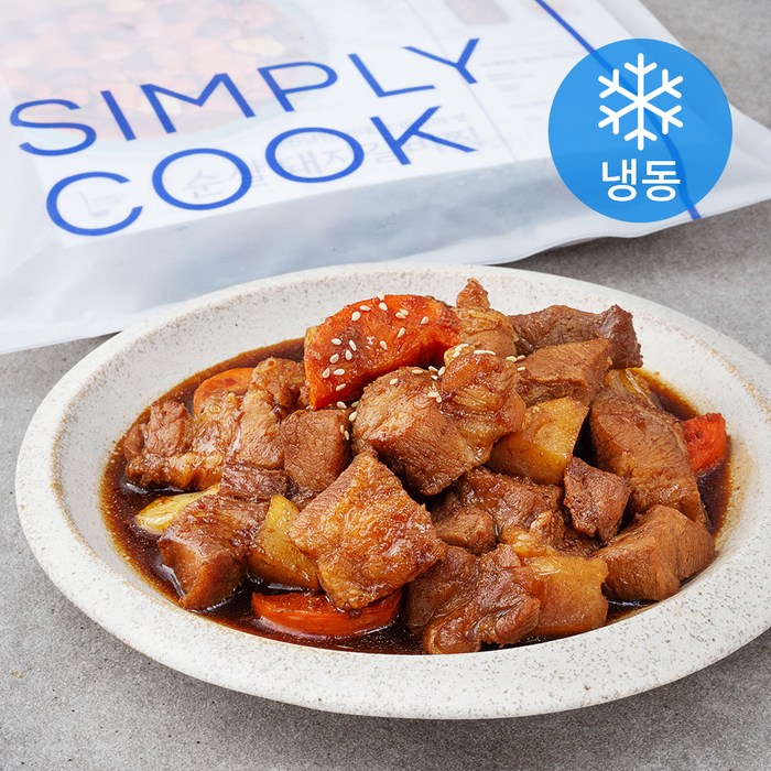 심플리쿡 순살 돼지갈비찜 (냉동), 760g, 1개 대표 이미지 - 심플리쿡 밀키트 추천