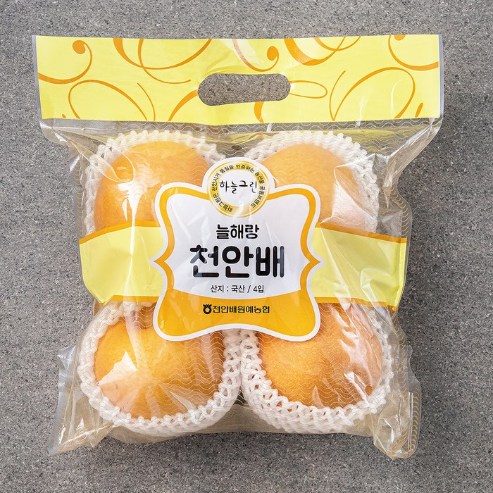 다조은 천안 GAP 인증 당도선별 배 4입, 1.6kg, 1봉 대표 이미지 - 나주배 추천